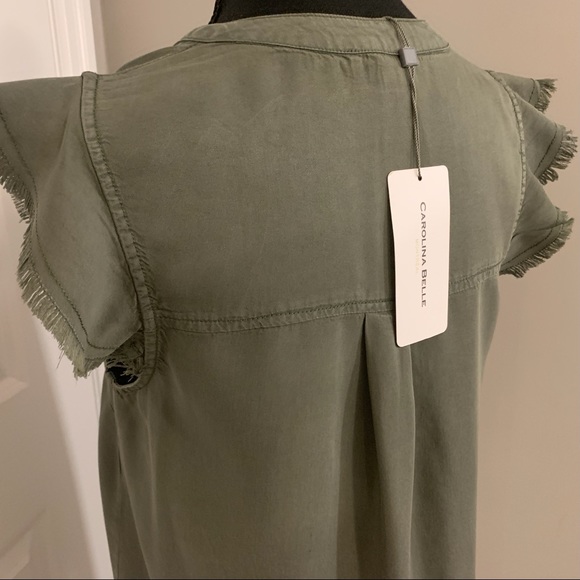 🌹NWT Carolina Belle Military Green Sleeveless Dress - Picture 8 of 12